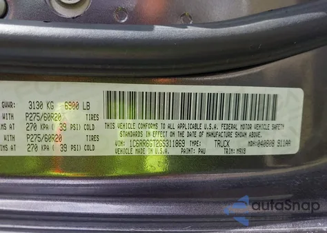 2016 Ram 1500 Big Horn из США, поврежденный, VIN 1C6RR6GT2GS311869